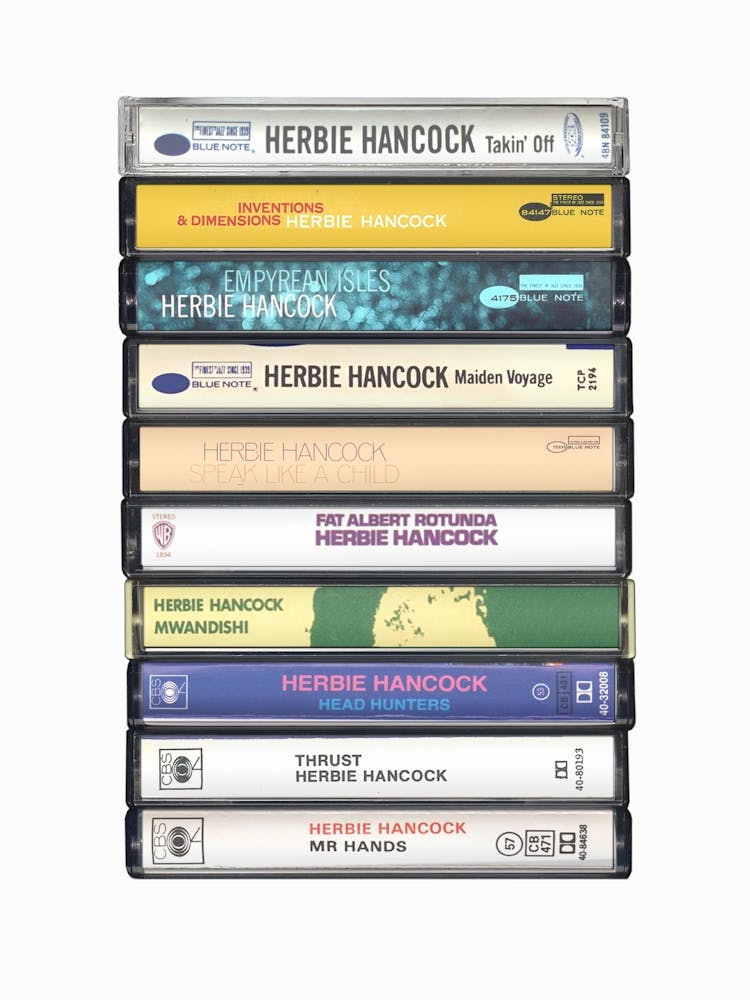Herbie Hancock Albums - Cassette Print Music Poster