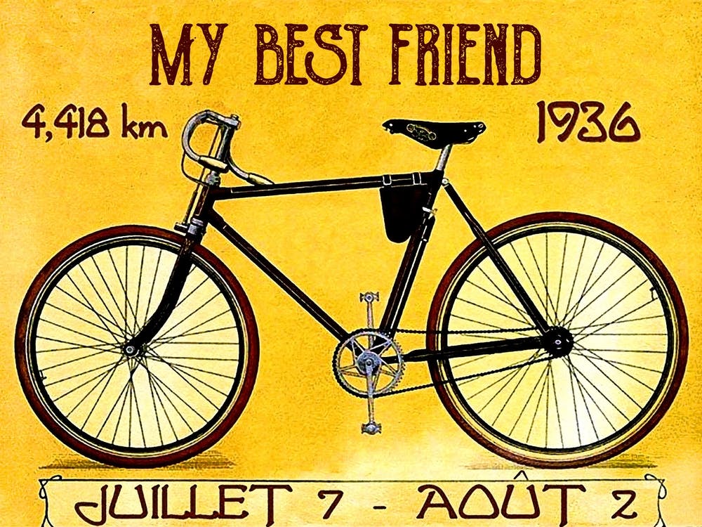 Bicycle, My Best Friend, Classic Sport Poster