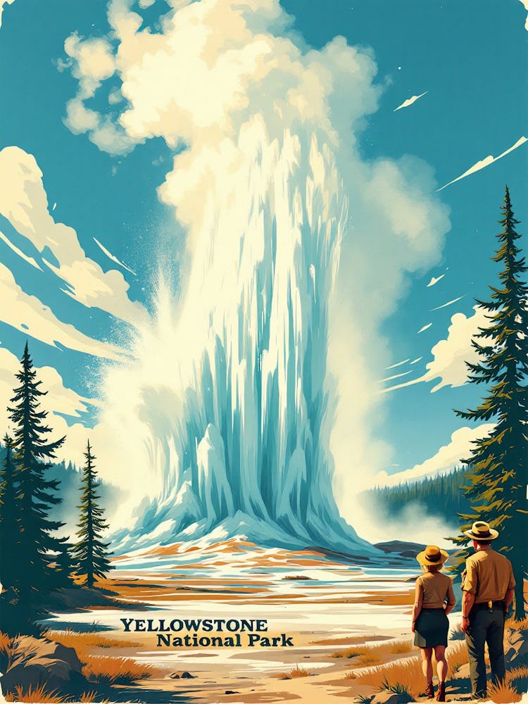 Yellowstone National Park Vintage V 02