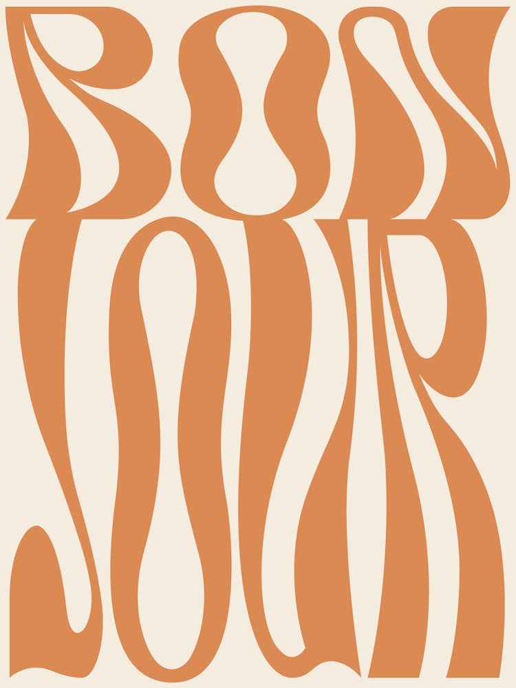 Retro Bonjour - Orange