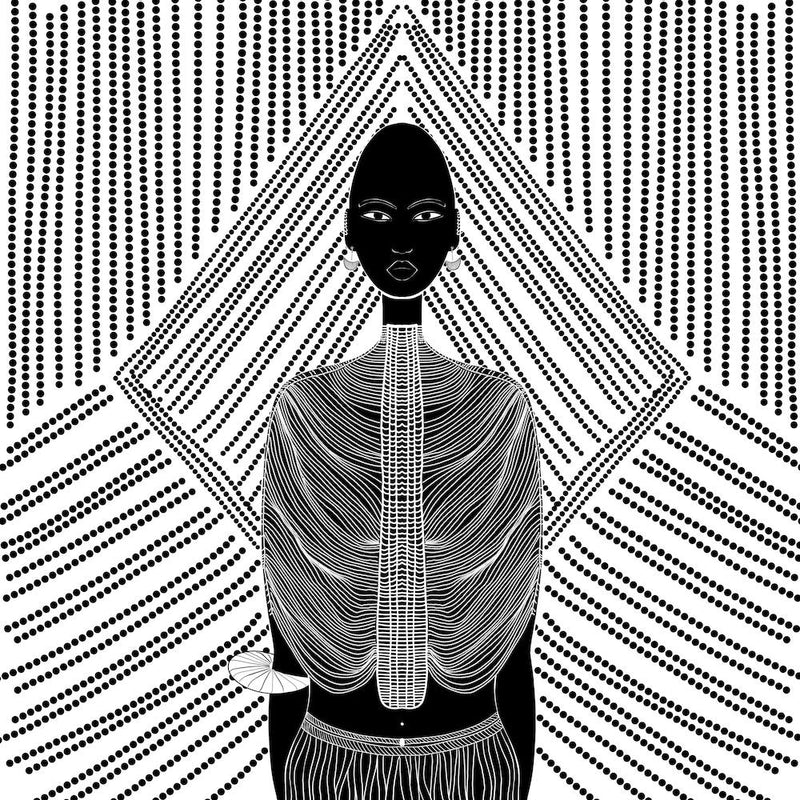 Dinka-Frau Quadrat