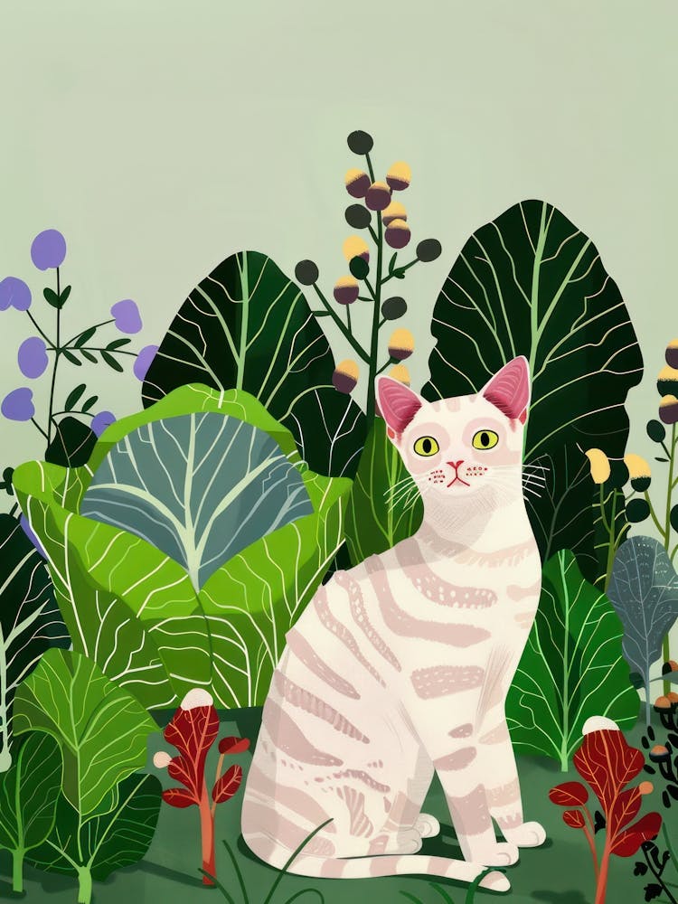 Cat And Cabbage 1