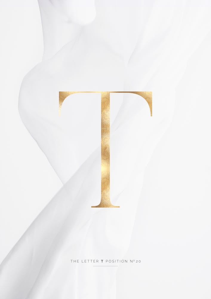Letter T Gold