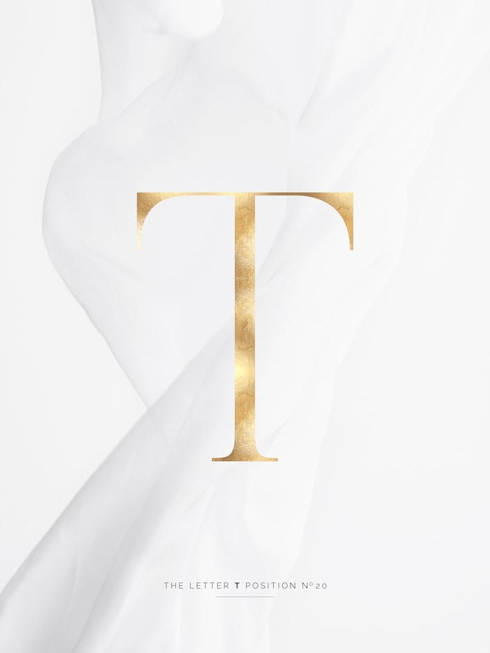 Letter T Gold
