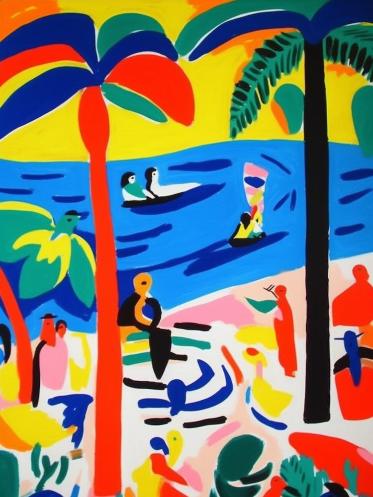 Coloful Ocean Bright beach