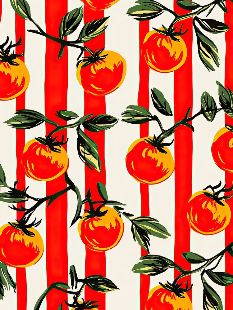 Cherry Tomatoes Summer Illustration 5