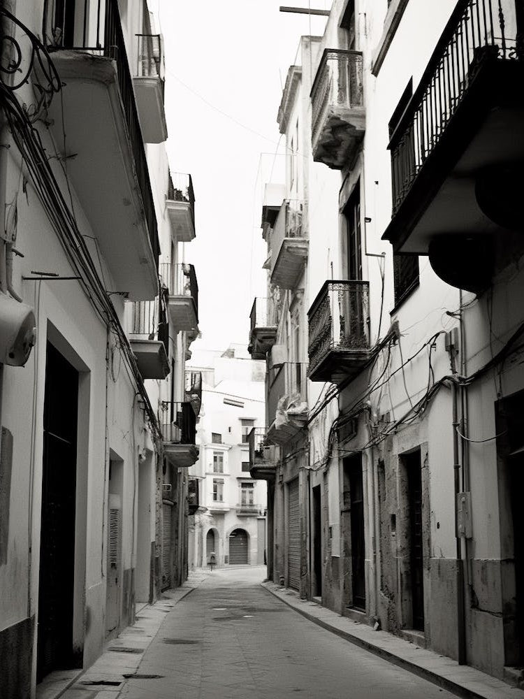 Cadiz, Spain, Black And White Old Photo 2