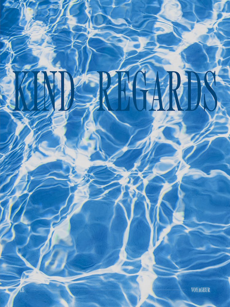 Kind Regards retro style poster