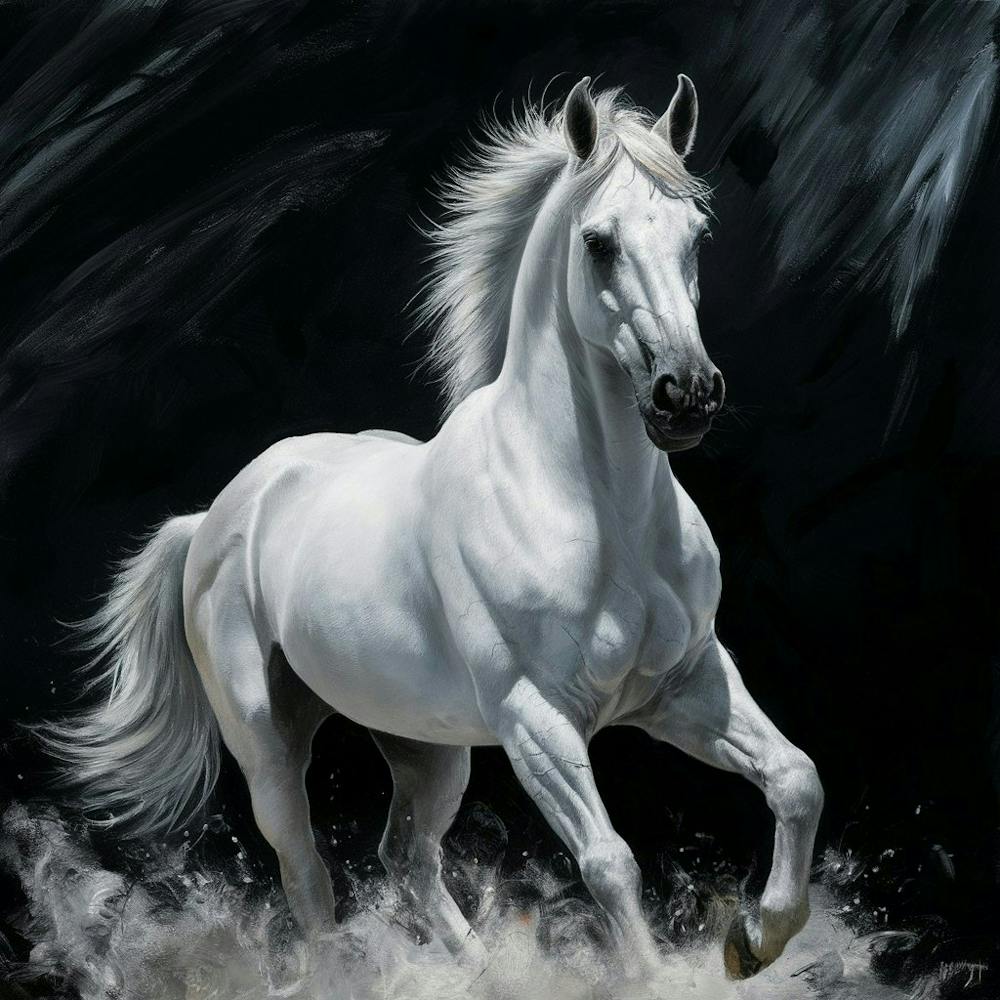 White Horse Running