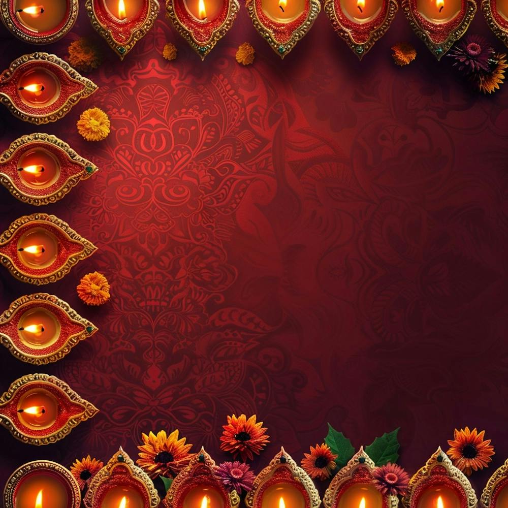 Diwali Themed Banner Texture With Ample Copy Spa 17