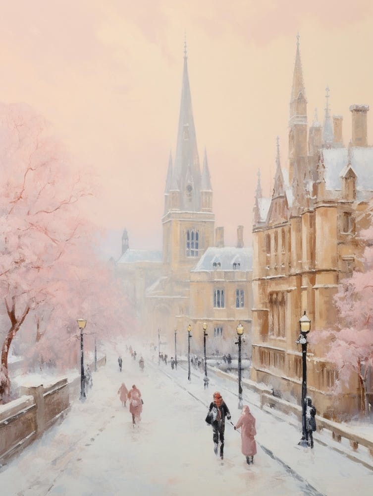 Dreamy Winter Painting Oxford United Kingdom 2