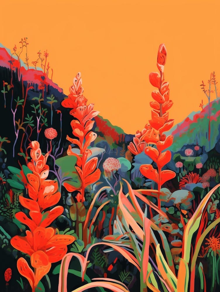 Boho Wildflower Painting Downy Rattlesnake Plantain 3