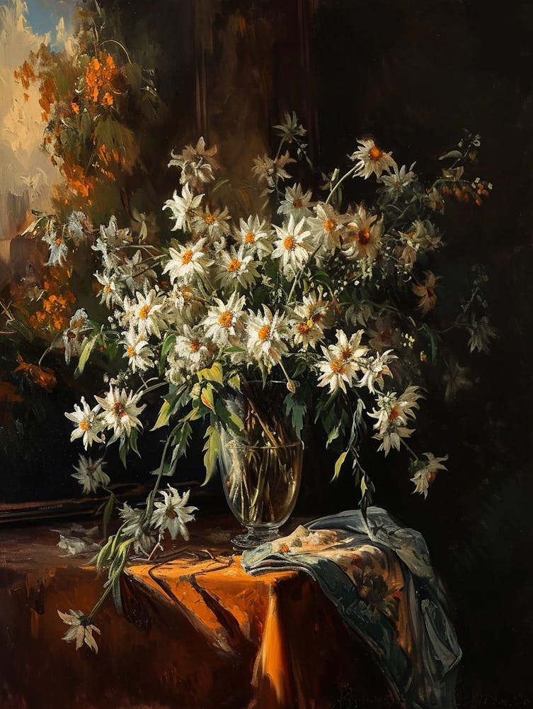 Baroque Floral Still Life Edelweiss 4