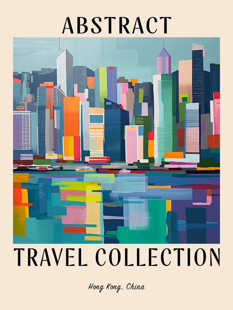 Abstract Travel Collection Poster Hong Kong China 6