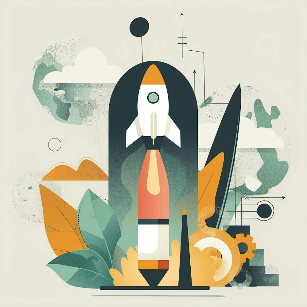 Illustration Of A Rocket 1