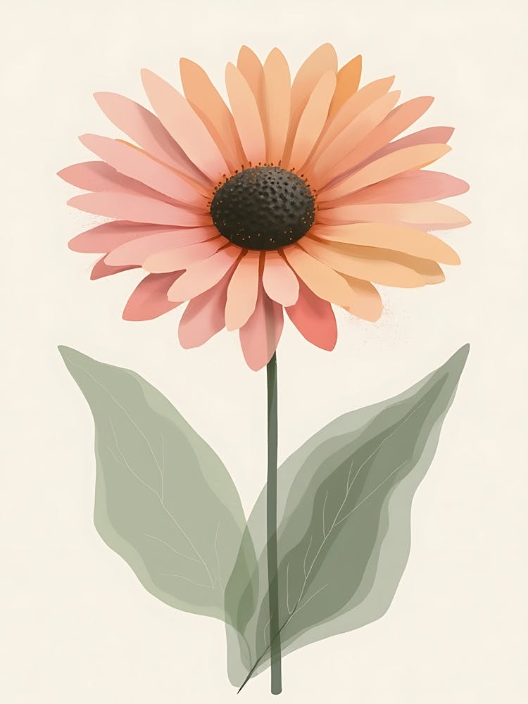 Serene Blooms in Clay and Cream