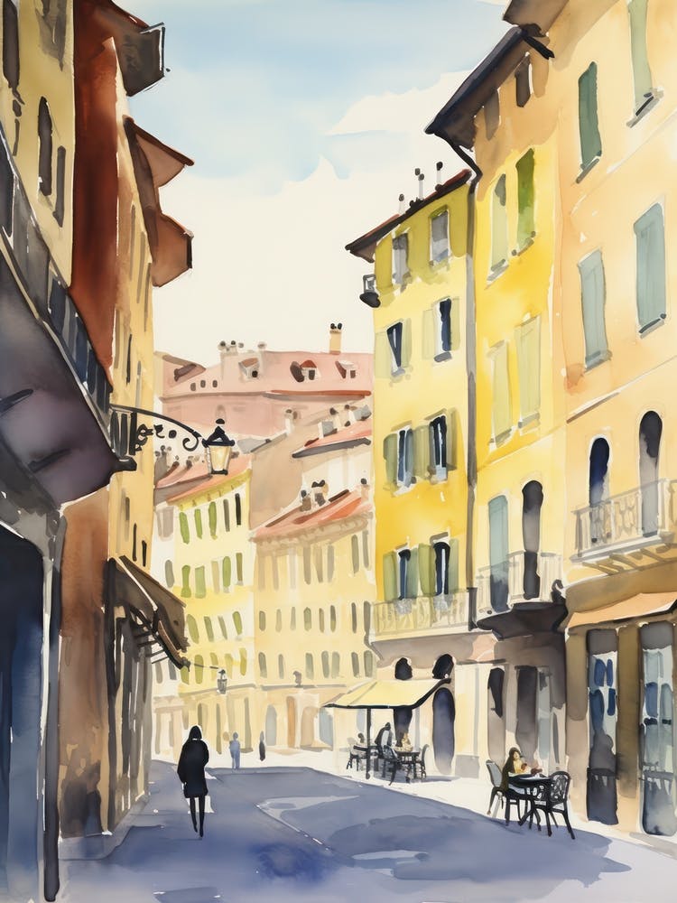 Turin, Italy Watercolour Streets 2