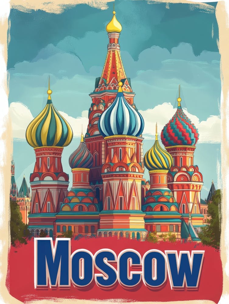 Aihrgdesign A Vintage Travel Poster Of Moscow 5