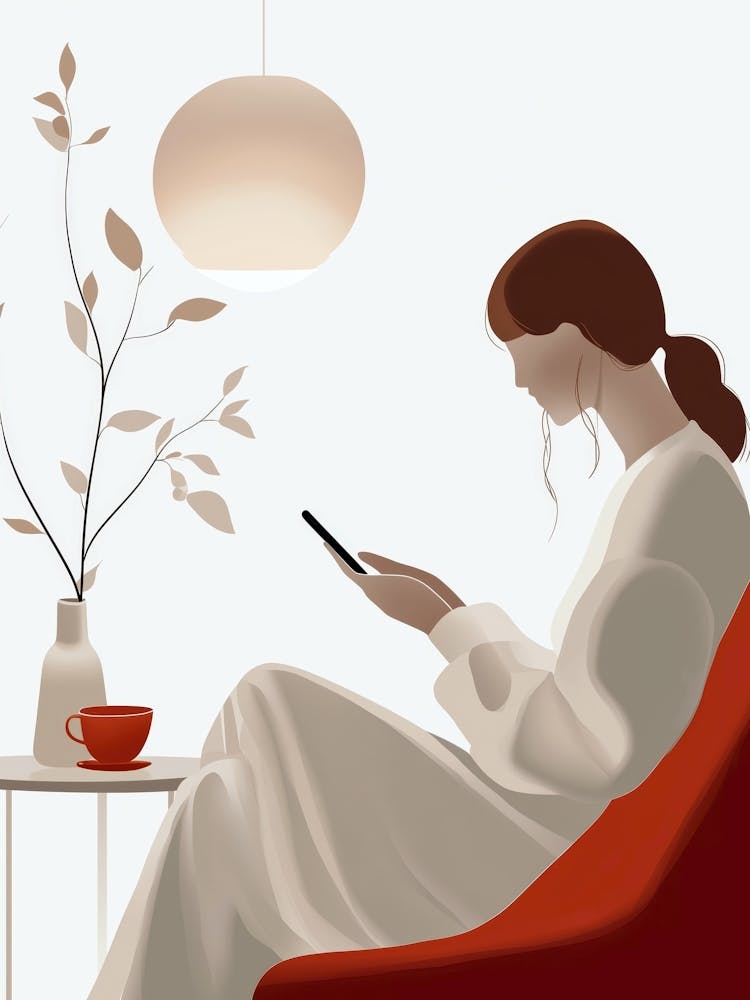 Woman Using A Smartphone