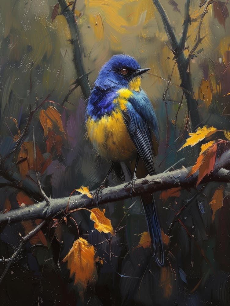 Bluebird In Autumn