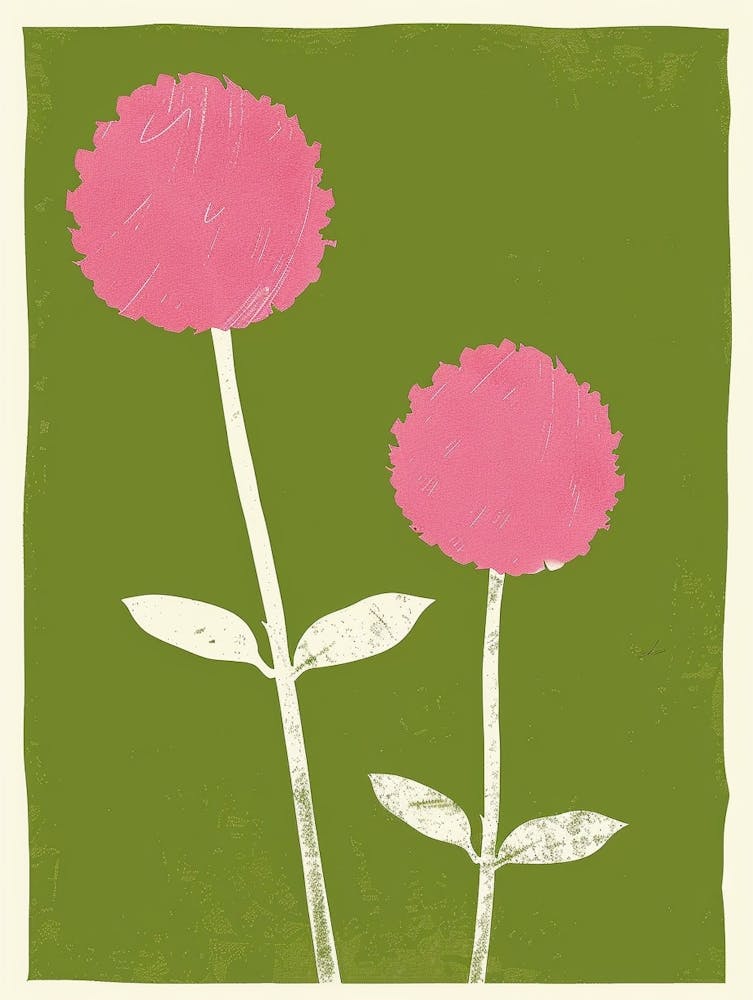 Pink & Green Globe Amaranth 2