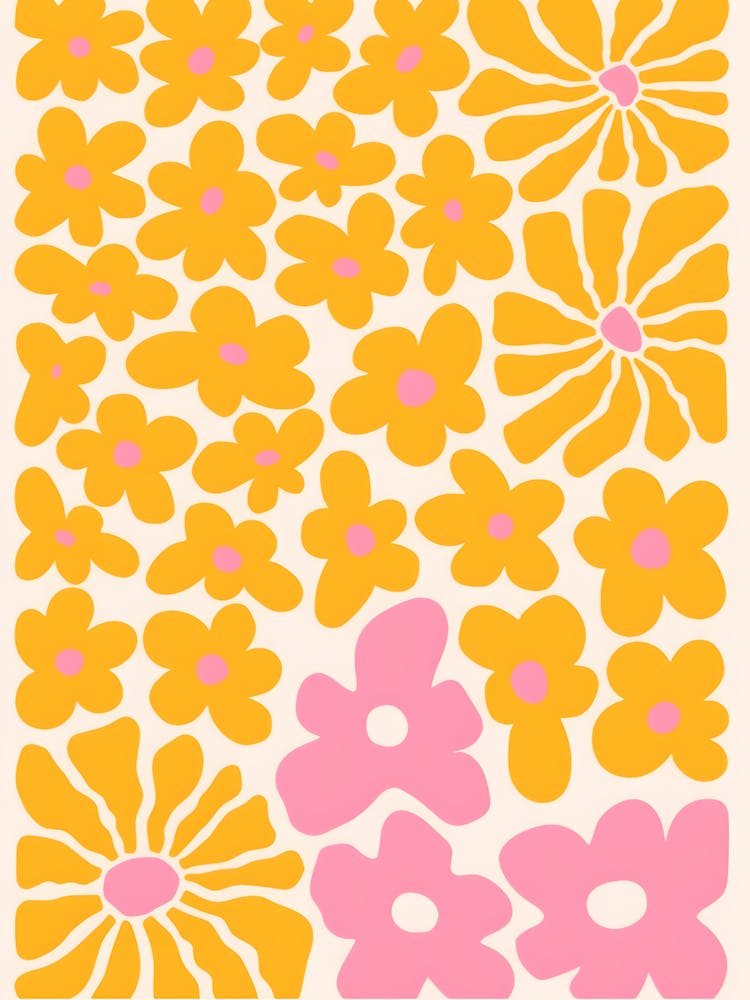 Yellow And Pink Flowers