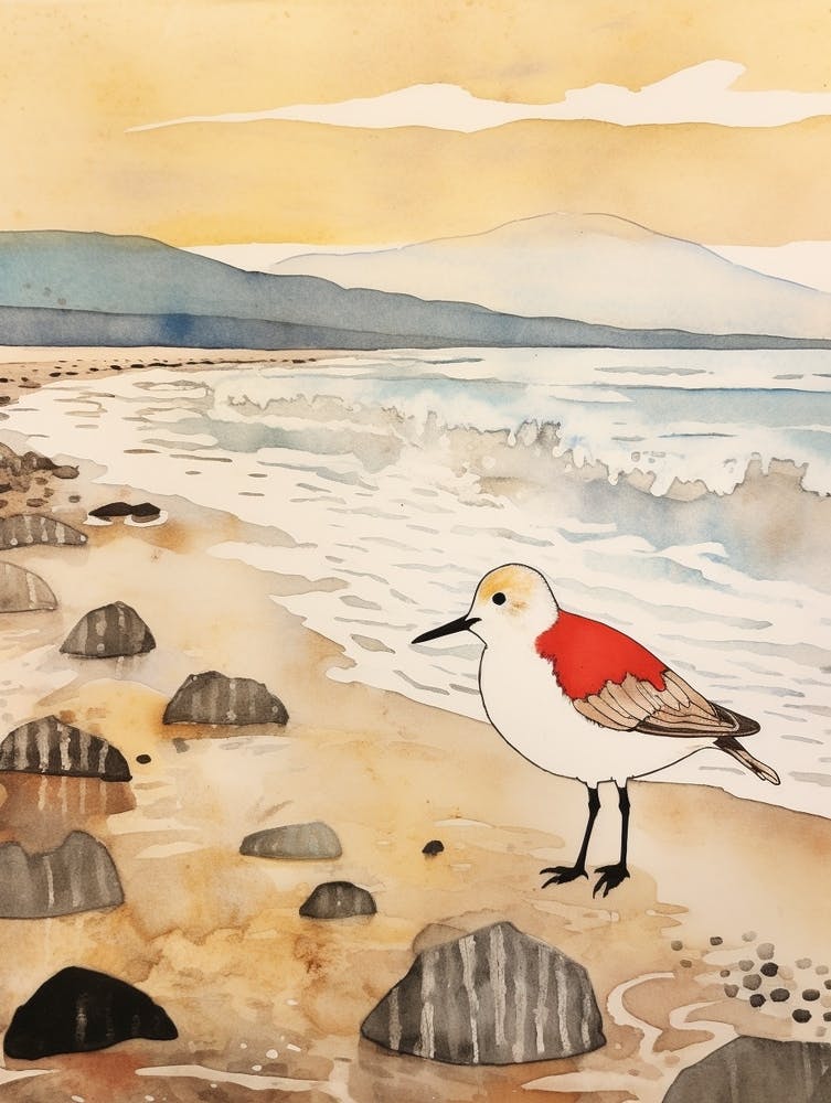 Illustration d'oiseau - Bécasseau variable 1