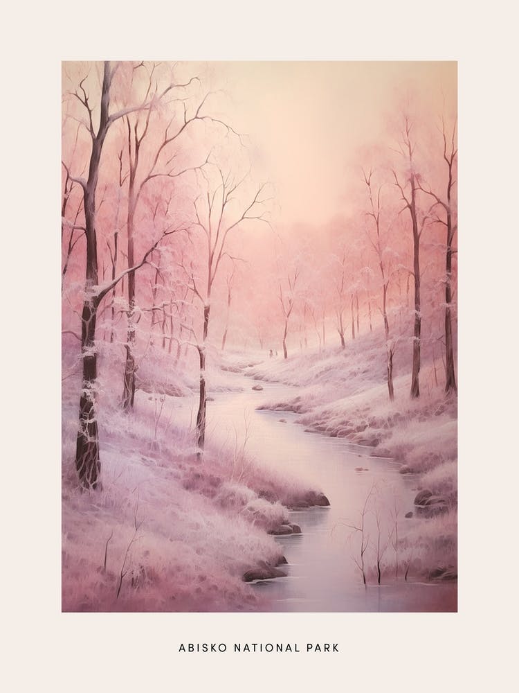 Dreamy Winter National Park Poster  Abisko National Park Sweden 3