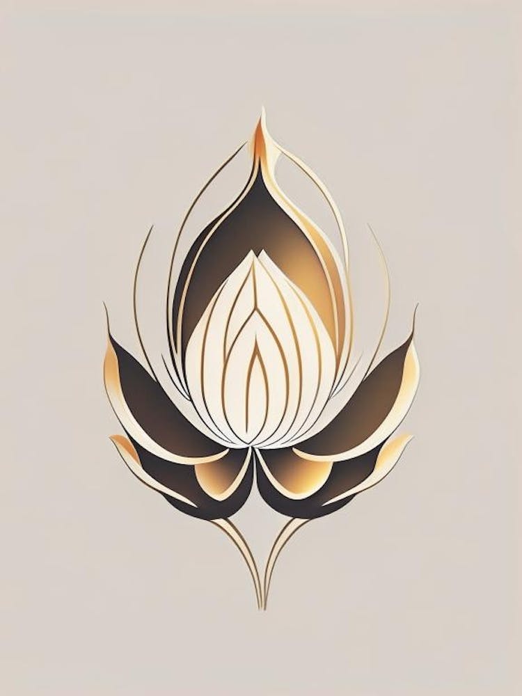 Sacred Lotus Retro Minimal 2