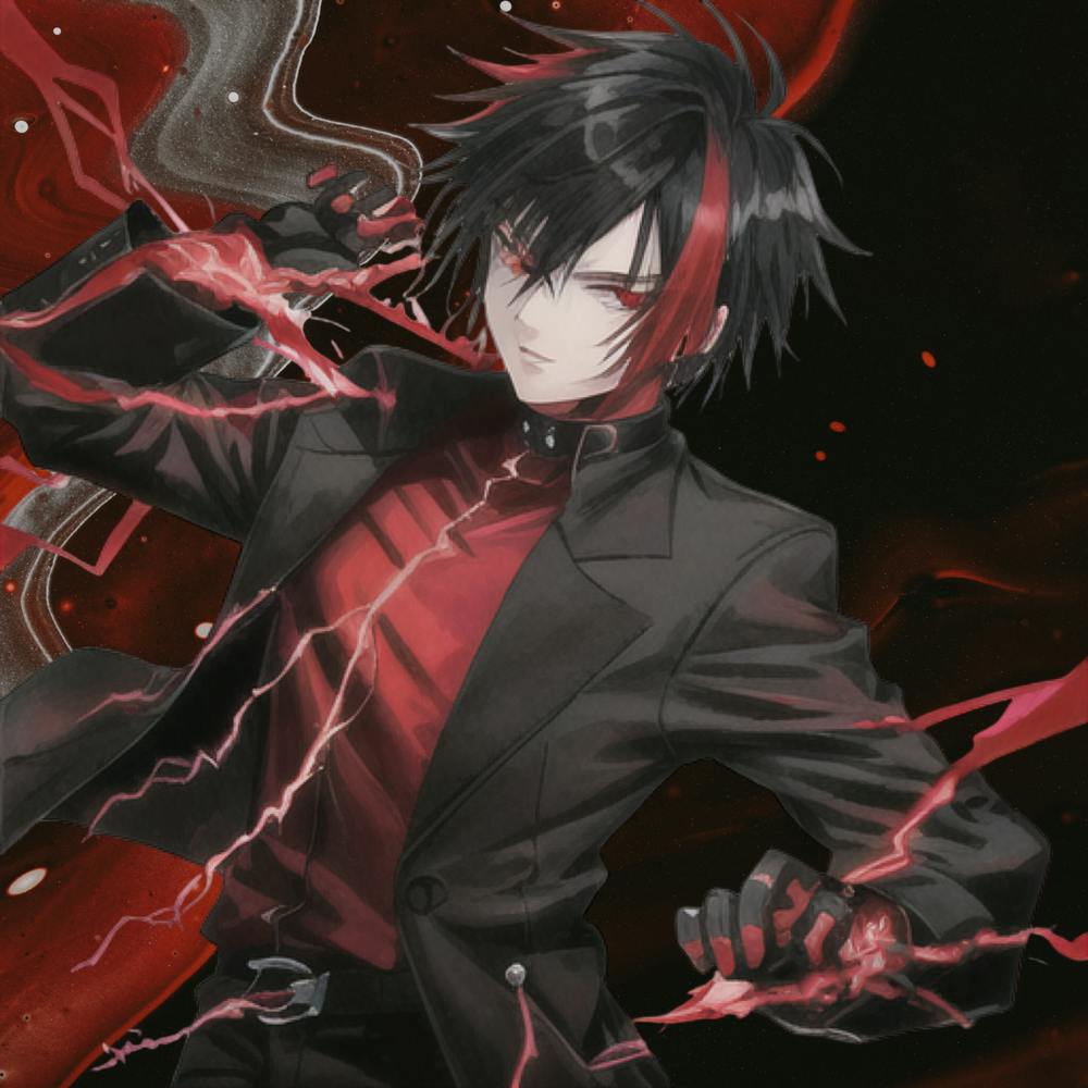 Anime character with black hair