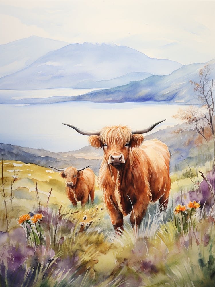 Two Curious Highland Cows 3