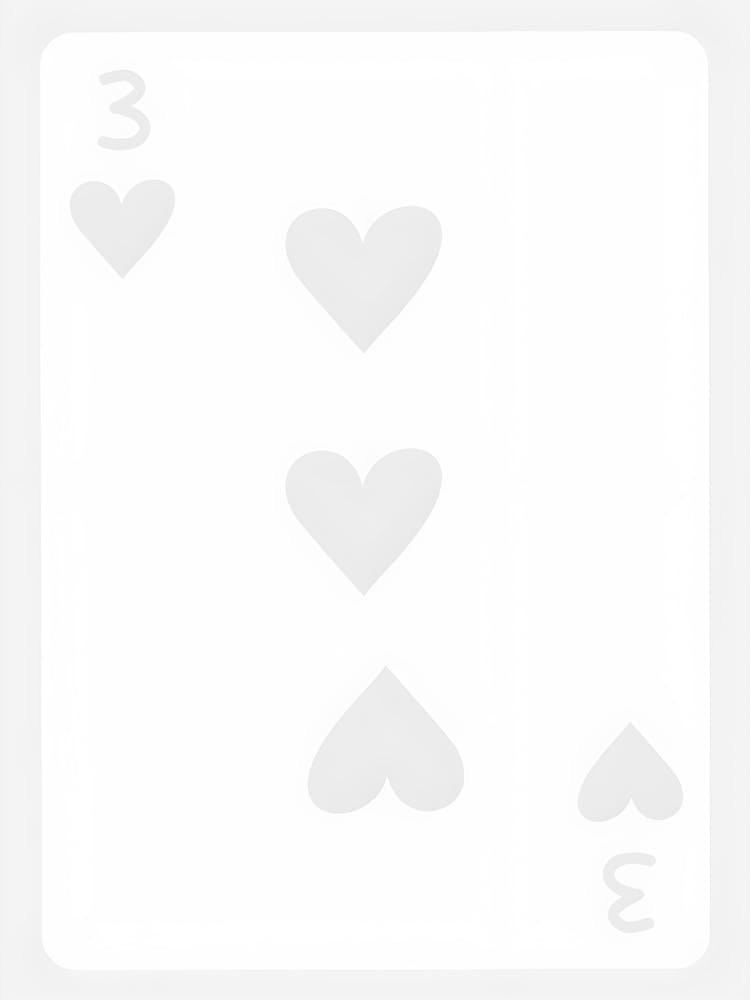 Three Hearts On A White Background
