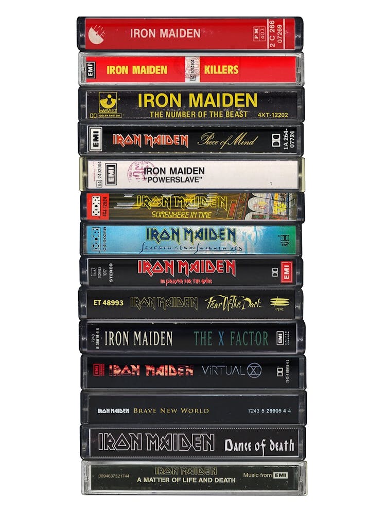 Iron Maiden Albums - Cassette Print Music Poster