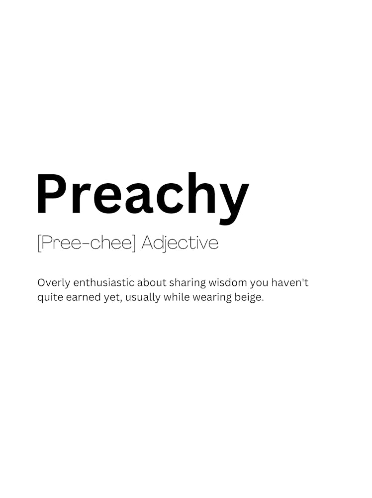 Preachy Definition Meaning 1