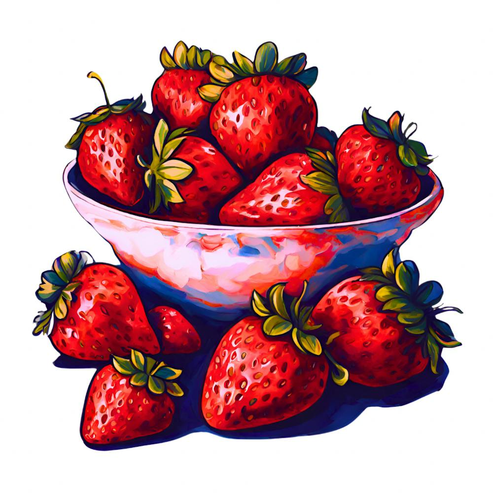 Frutal Delights, Fresh Strawberry Art