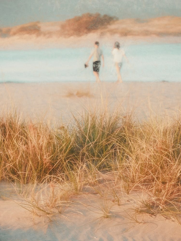 Couple marchant sur une Plage