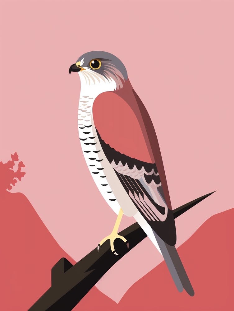 Minimaliste Épervier d'Europe 3 Illustration
