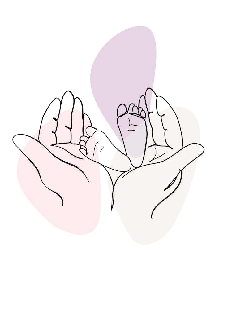 Baby'S Feet In Hands Mothers day 1