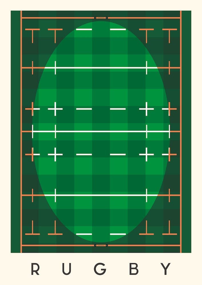 Rugby Minimalist Illustration
