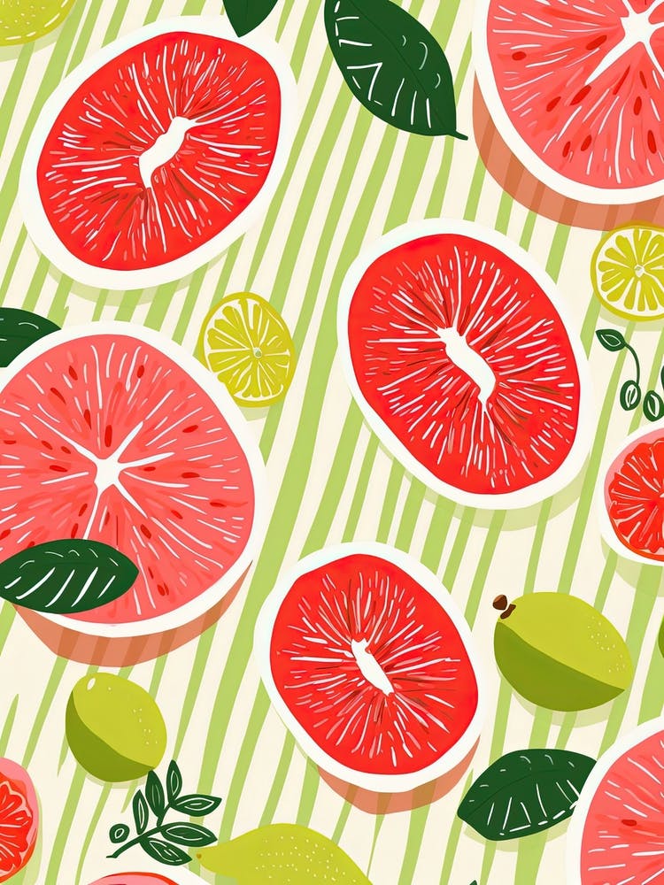 Guava Fruit Summer Illustration 1