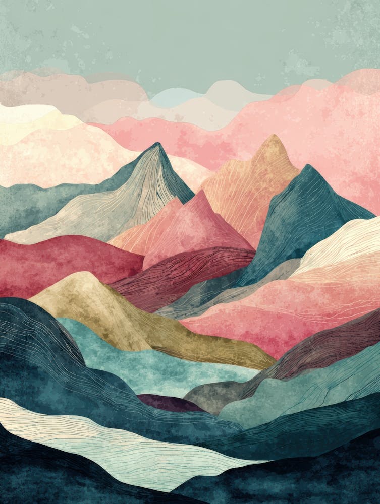 Abstract Mountain Landscape 2