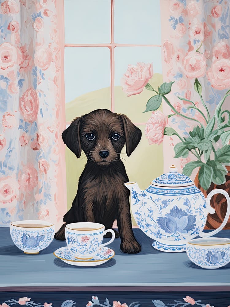 Animals Having Tea   Puppy Dog 5