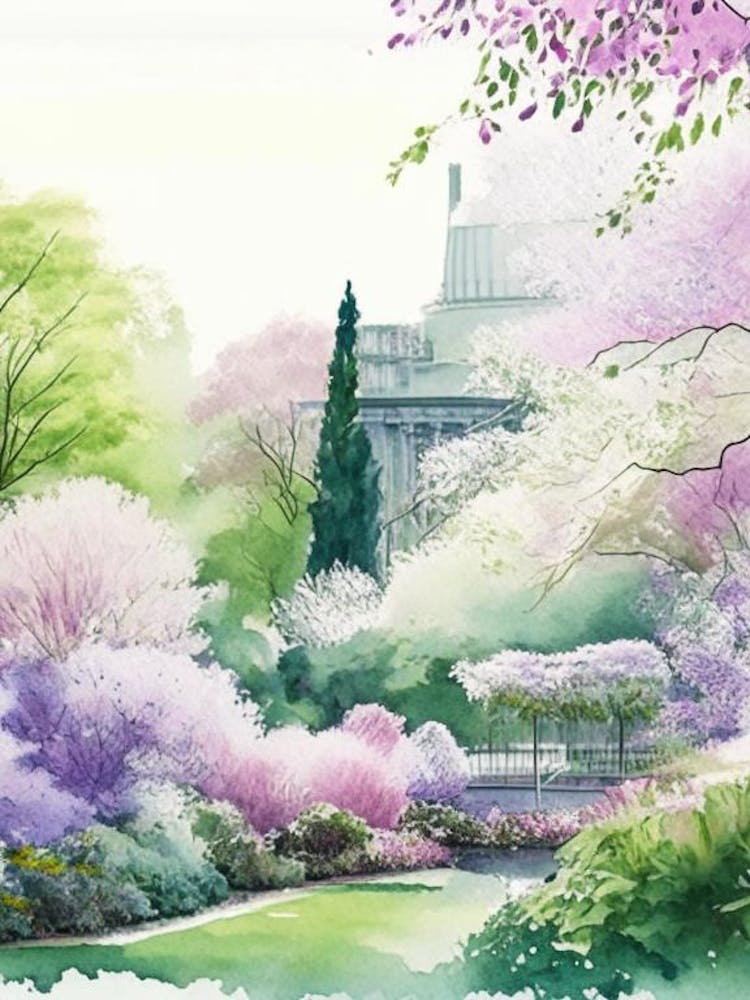 Brooklyn Botanic Garden, 1, Usa Pastel Watercolour