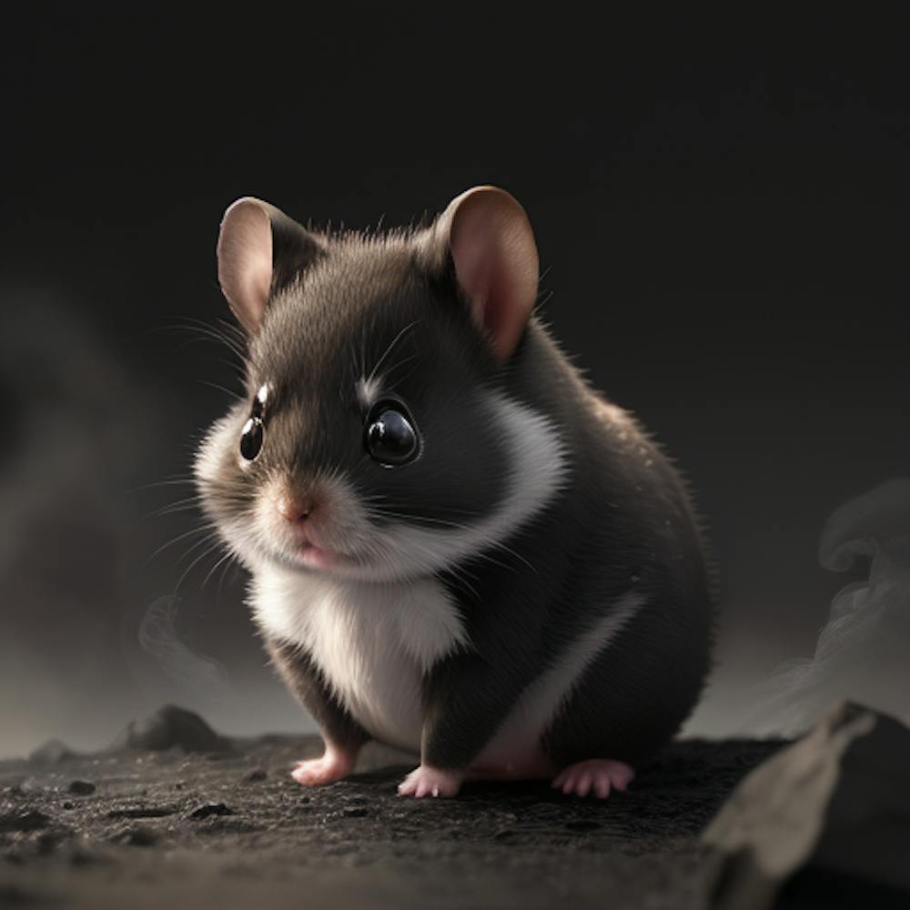 Schwarzer Süßer Hamster