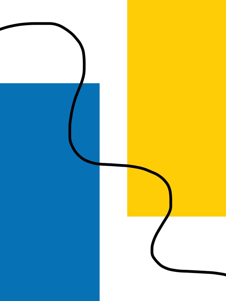 Blue And Yellow Squares