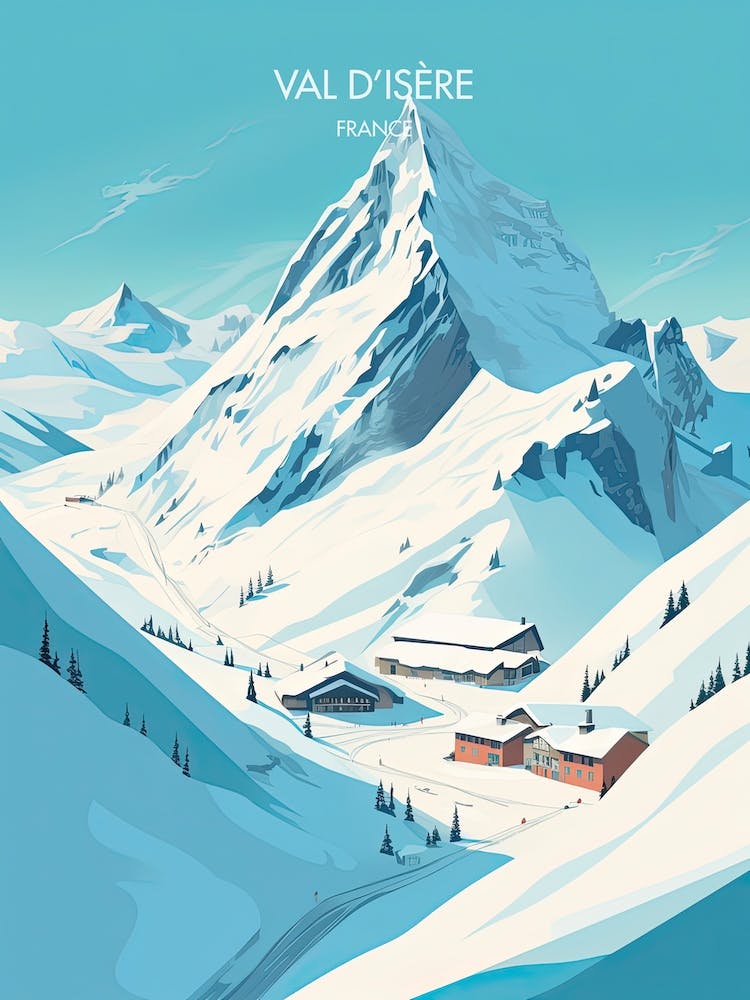 Poster Of Val D Isere   France, Ski Resort Illustration 1