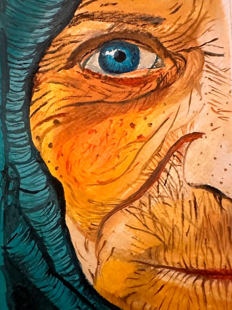Old Woman With Blue Eyes
