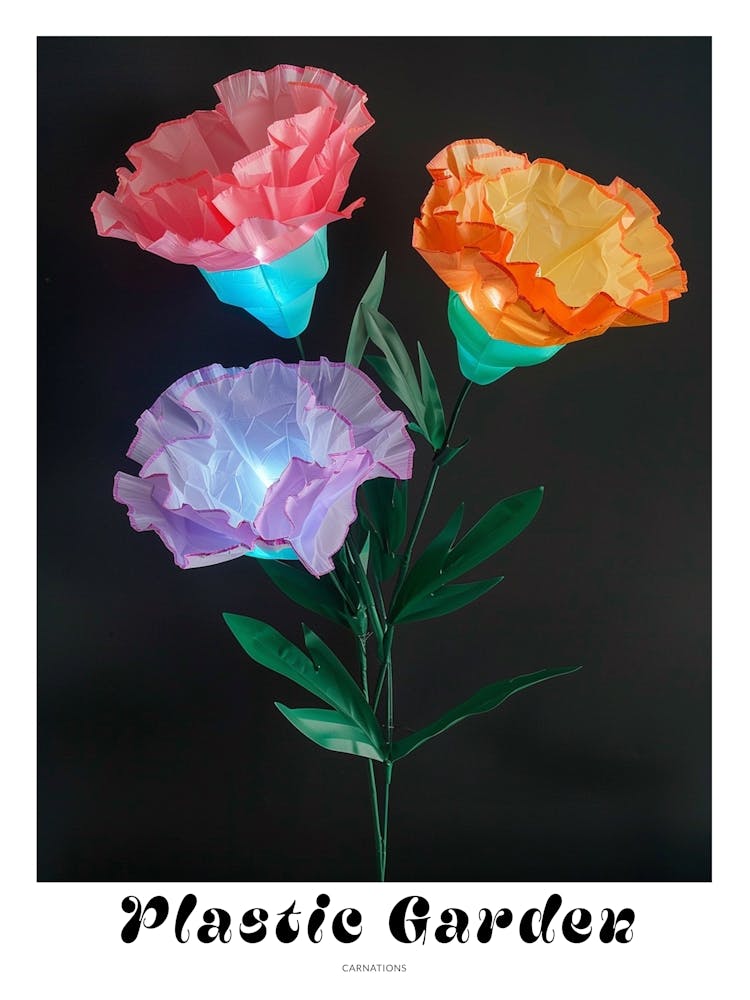 Bright Inflatable Flowers Poster Carnations 1