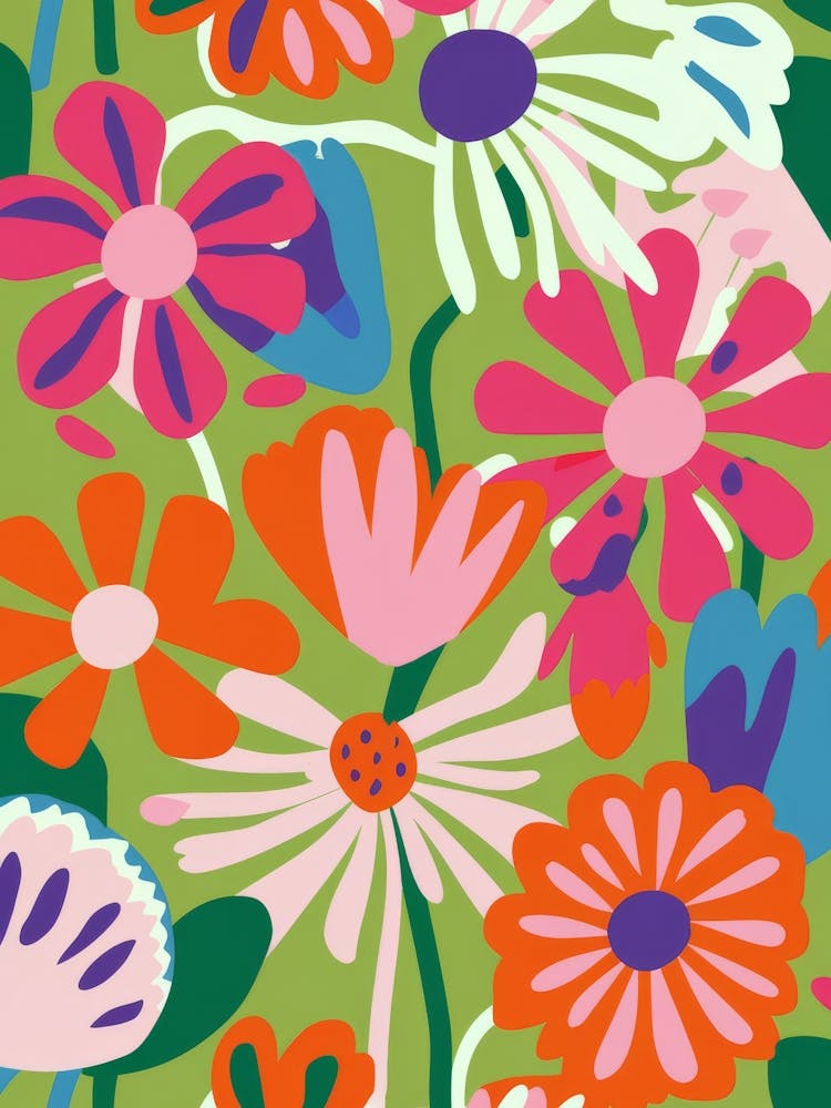 Vivid Blooming Canvas