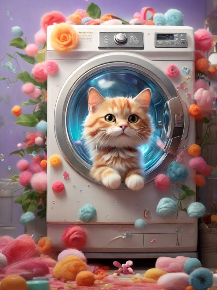 Cat In Washing Machine 4